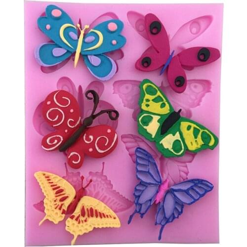 Silicone Cake mold 3D Butterfly Shape Fondant Cake Decorating Tools Handmade Soap DIY Mould
