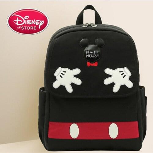 Disney Minnie Mickey Diaper Bag Cartoon Backpack Mommy Bag Fashionable Multifunctional Handbag Baby Bottle Insulation Backpack