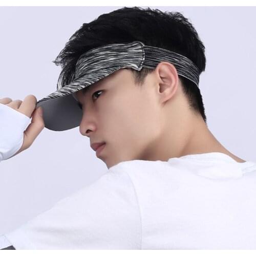 Unisex Outdoor Running Visor Cap Multicolored Headband Empty Top Sports Sun Hat