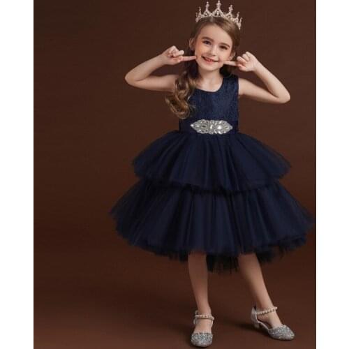 2021 Summer Girl Tutu Dress Kids Dresses For Girls Children Lace Party Wedding Cake Dress Gown Princess Dress Clothes 10 12 Year