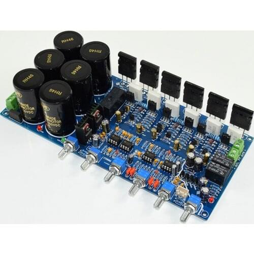 High Power Toshiba Pair Tube 1943 5200 2.1 Channel Power Amplifier Board (80W + 80W + 100W) 4-8 Ohm 230 * 104mm Amplifier Board