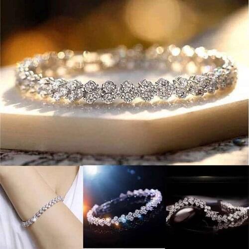 Shining stone Bracelet Water Drop Womens Beautiful Artificial gem flash Fashion