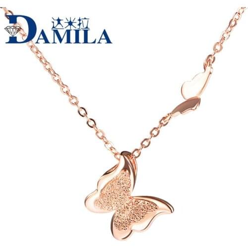 High quality 100% 925 Sterling Silver chain necklace For Women Butterfly silver choker jewelry necklaces for girl female jewelry