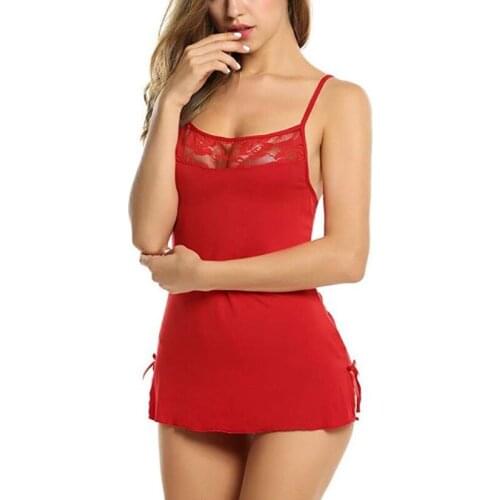 Womens Sexy Lingerie Pajamas Fashion Comfortable Lace Nightdress Womens Bathrobe Mesh Sling Skirt Sexy Pajamas