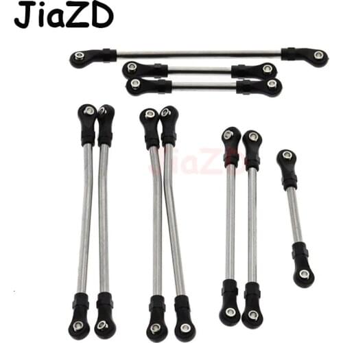 10Pcs/Set Stainless Steel Unassembled Link Plastic Rod End for 1/10 RC Crawler 324mm Wheelbase for Traxxas TRX4 TRX-4 Y01