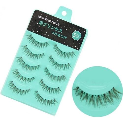 100set 5Pair/set New High Quality Natural Soft Eye Lashes Makeup Handmade Thick Fake False Eyelashes fashion