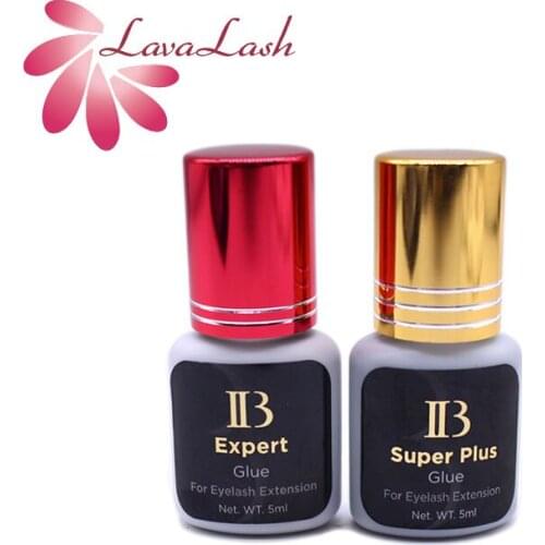 2 bottles Korea IB Ibeauty Super Plus Exper Glue Eyelash Extension Original 5ml Black Glue Gold Wine red Cap Lasting Beauty shop