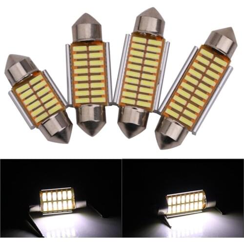 2PCS Festoon C5W C10W LED Bulb Canbus 31MM 36MM 39MM 41MM No Error 4014Chips Auto Interior Dome Reading Light License Plate Lamp