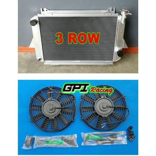 3Core Aluminum Radiator &FAN for Nissan Patrol 4.0L MQ Petrol 1980-1987 MT 81 82