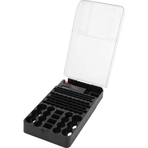Battery Tester 104 Grids Portable Battery Organizer Storage Box Carrying Case Holder With Battery Tester Battery Capacity