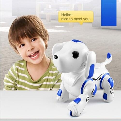 Free Shipping High end RC Robot Intelligent Robot Dog Multifunctional Educational Toy Dancing Singing Programmable Kids Toy