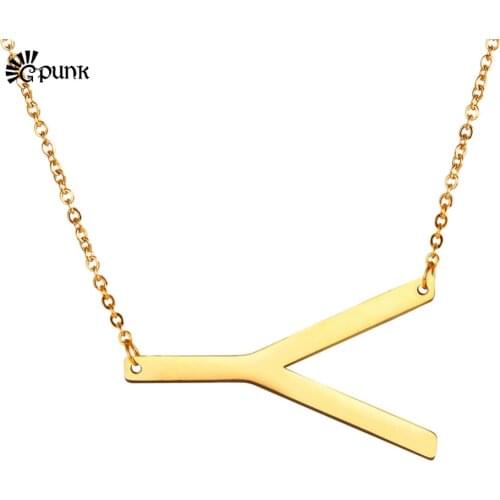 Letter A B C D E F G H I J K L M N O P Q I S T U V W X Y Z Pendant Necklace Black Color P2625G