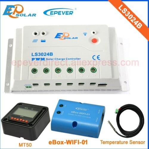 EPSolar EPEVER 30A 30amp Solar charging controller PWM 12v 24v auto work wifi function USB cable communication and MT50 LS3024B