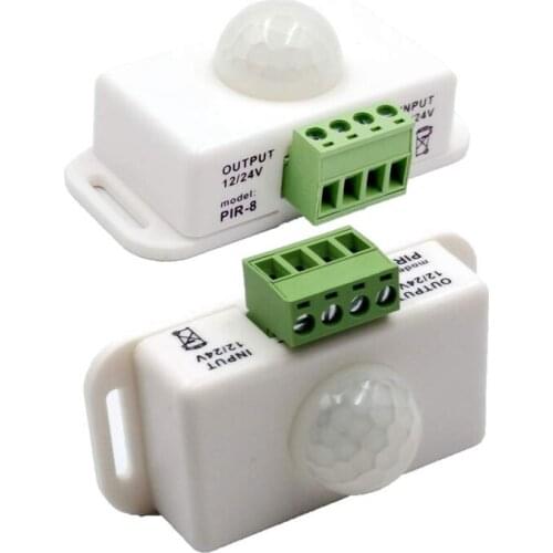 PIR Infrared Motion Sensor Detector, DC 12V-24V Strip Light Motion Sensor Switch, for Cupboard Cabinet Kitchen Stairs