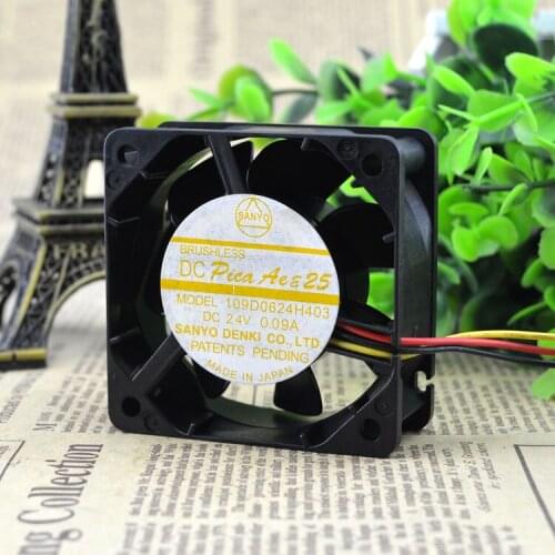 FOR SANYO Sanyo 109D0624H402 24V 0.09A 6CM 6025 Inverter Cooling Fan