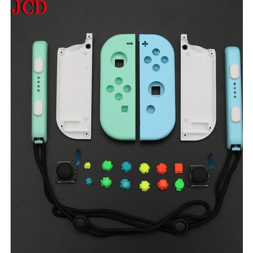 JCD Back Case Rear Cover Panel Frame For Nintendo Switch Animal Crossing Console & Joy-con Housing Case buttons