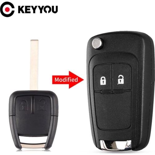 KEYYOU For Chevrolet Epica Lova 2 Buttons Flip Folding Modified Remote Control Car Key Shell Case Fob Uncut HU100 Blade