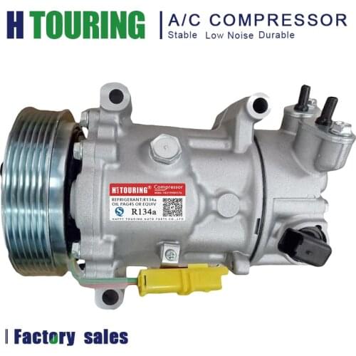 SD6C12 AC Compressor For Peugeot 207 208 307 308 Partner Citroen C3 9670318880 9659875780 9678656080, 9651910980 9671216280