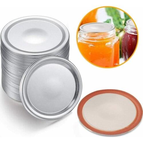 180pcs Mason Jar Lids 70MM Regular Mouth Split-Type Sealed Lid Reusable Wide Mouth Leak-Proof Secure Seal Caps Canning Cover