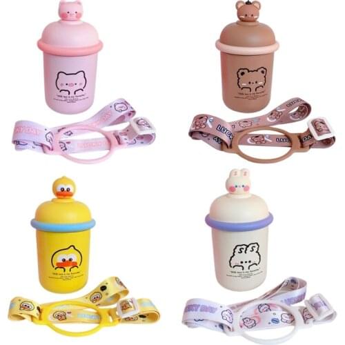 Fashionable Kawaii Little Animal Water Thermos Stainless Steel Water Bottle High Capacity Vacuum Flask Coffee Tumbler
