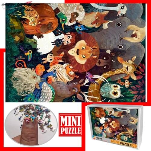 MOMEMO Animal Gatherings Jigsaw Puzzle 1000 Pieces Animals Puzzle Toys for Adults Kids 1000 Pieces Assembling Paper Puzzles Toys