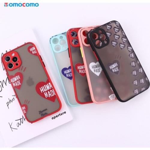Cute Love Heart Soft Phone Case For iPhone 11 12 Pro Mini Max X XR XS 7 8 Plus SE Shockproof Candy Color Cartoon Back Cove Shell