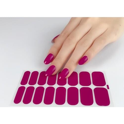 Full Cover Nail Stickers Designer Nail Decals Pure Solid Color Nail Decoration Nails Sticker Creative Shiny Self Adhesive