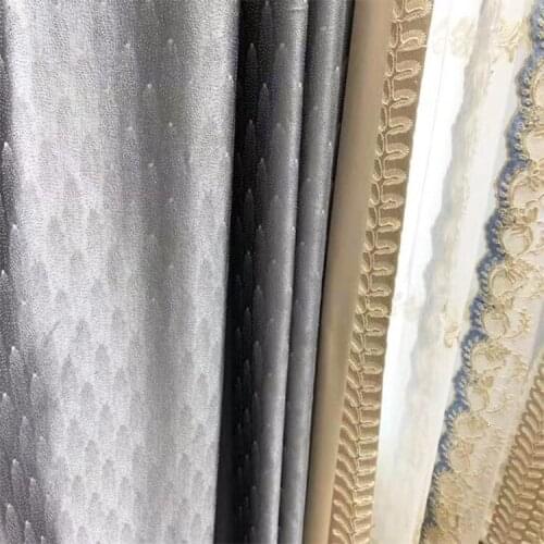 New High-precision Curtains for Living Dining Room Bedroom Jacquard Light Luxury Finished Shading Curtains Embroidered Curtains