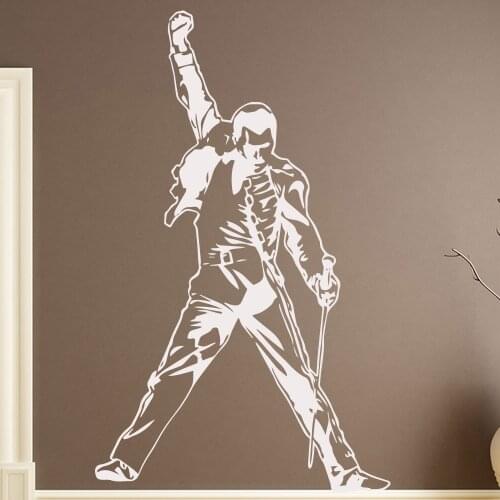 Vintage Freddie Mercury Queen Band Music Rock Vinyl Stickers Wallpaper For Room Decoration Bedroom Livingroom Wall Decor A9-001