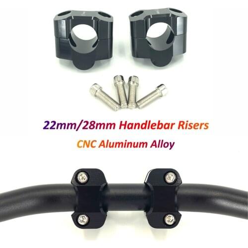 22mm 28mm Motorcycle Handlebar Riser Clamps Motocross Steering Wheel Bar Mounts with Laser Logo for Yamaha Honda Kawasaki Suzuki