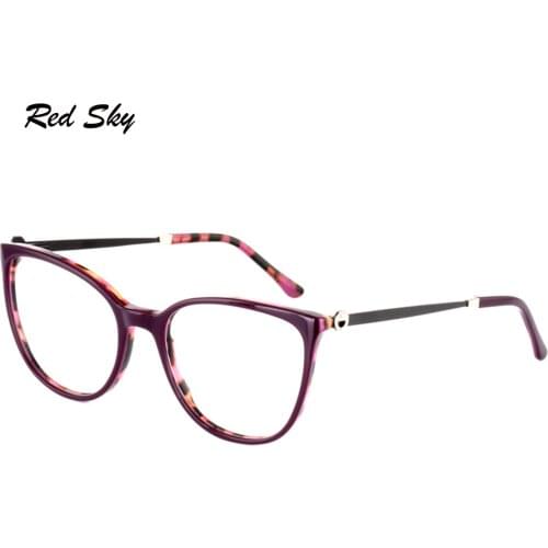 Women Optical Acetate Glasses Frame Cat Eye Ladies Luxury Diamond Design Prescription Myopia Presbyopia Spectaclels