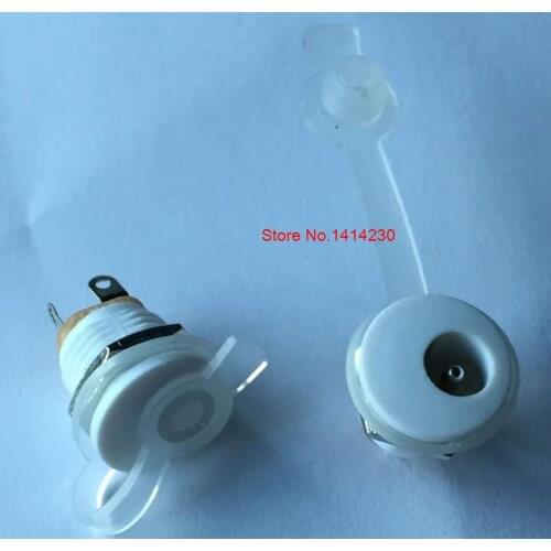 10Pcs DC022 5.5*2.1 / 5.5 x 2.1mm DC Power Socket/ DC Connector Panel Mounting DC-022 White With transparent Waterproof cap