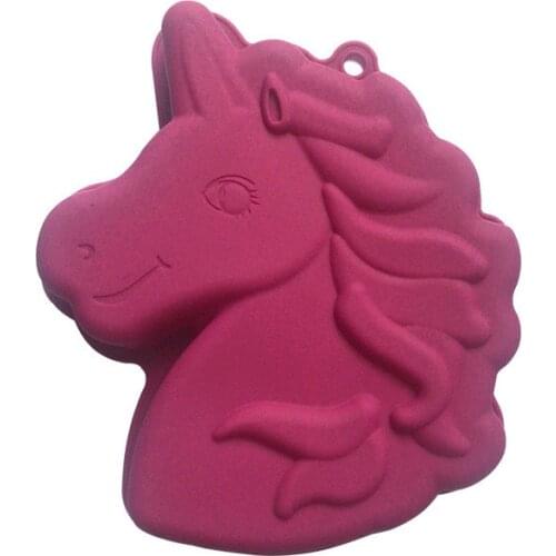 26*21cm Large Unicorn Fondant Cake Baking Mold Chocolate Cake Pastry Tray Molds Handmade Soap Mould DIY Cake Bakeware Decor