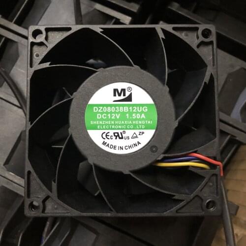 For yi meng M DZ08038B12UG 12V 1.50a 8038 8cm 4-Wire Temperature Control Fan
