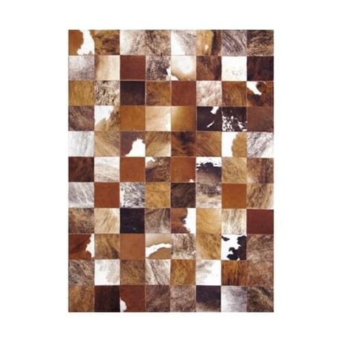 Free shipping 100% natural hand made cowhide leather carpet tile