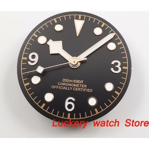 Corgeut 30.5mm watch dial+hands fit for Miyota 8215;Mingzhu 2813;ETA 2824 2836 Automatic movement 369