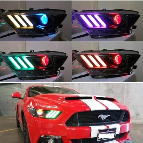 1SET RGBW LED DRL Board Car Lights Daytime Running Lights for Ford Mustang 2015--2017