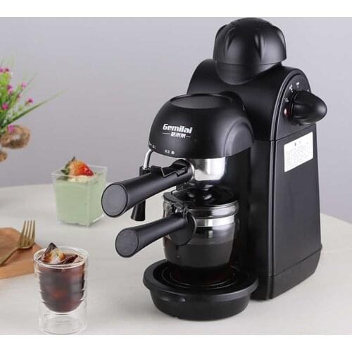 Gemilai Household mini all semi-automatic coffee machine Italian grinding steam pot type Espresso Maker Cappuccino Milk Foam