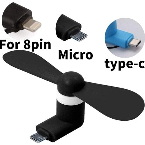 For Android Portable Cool Micro USB Fan 5V 1W Mobile Phone USB Fans Low Voice For Android Mobile Phone USB Power Supply