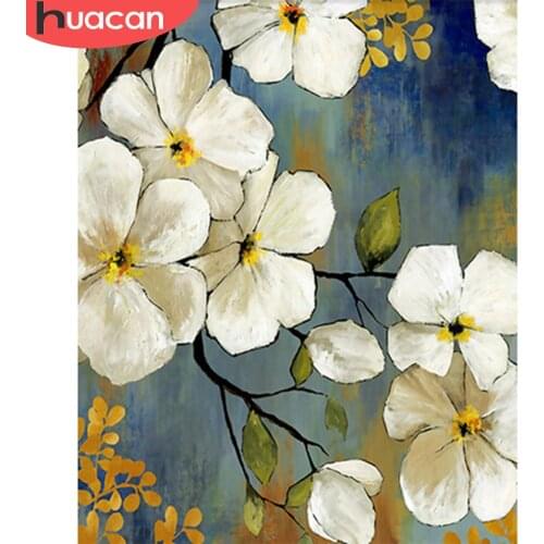 HUACAN Paint By Number Flower Drawing Canvas Acrylic Handpainted Wall Art Pictures By Number Gift Home Decor