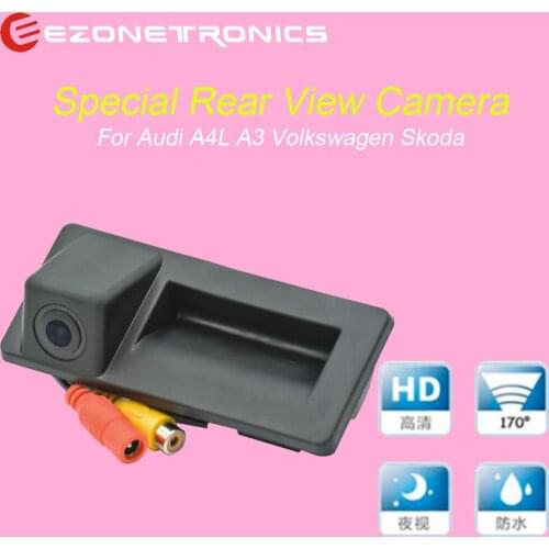 Ezonetronics Dynamic Trajectory Line Car Trunk Handle Reverse Parking Camera for Audi A4L A3 Volkswagen Touran Tiguan Teramont C-TREK Lavida Sagitar Skoda Superb Octavia