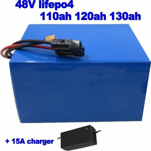 Lithium ion calb lifepo4 48V 110ah 120ah 130ah battery pack large capacity solar battery electric cars RV EV VAN + 15A charger