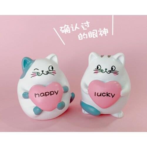 ZOCDOU1 Piece Cute Cat Small Statue Little Figurine Crafts Figure Ornament Miniatures