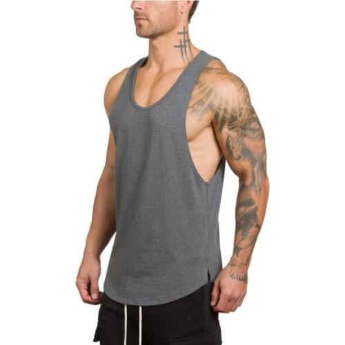 Muscleguys Fitness Tank Top Men Bodybuilding Brand Clothing Men Sleeveless Shirt slim fit Vests Cotton Gyms Singlets Solid Tops
