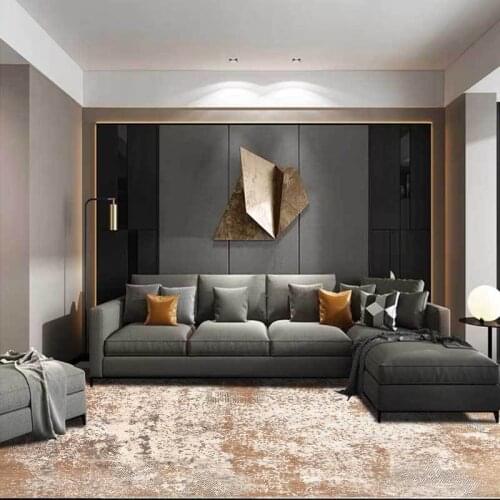 Fashion Modern Abstract Old Rusty Yellow Kitchen Living Room Bedroom Bedside Carpet Floor Mats