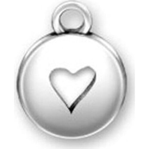 New 2021 Round Sliver Plated Heart Floating Charm Zinc Alloy Christmas Charms Diy Necklace bracelet for jewelry making