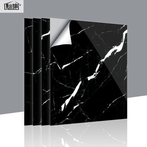 New product square marble tile stickers self-adhesive paper kitchen stove living room bedroom decoration wall stickers