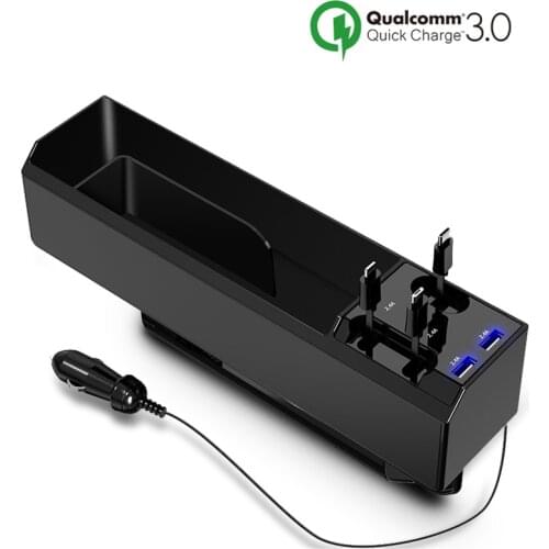 Fast Charging Car Seat Crevice Storage Box Seat Gap Slit Pocket Catcher Organizer Universal Car Seat Organizer Card Phone Holder