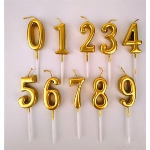 0-9 Years Birthday Candle New Girls Kids Birthday Numbers Candle Party Smoke-free Cake Candles for for Cake Party Supplies