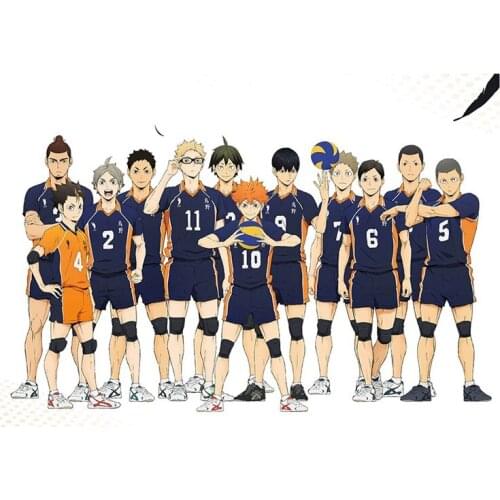 Volleyball Boy Japanese Style Cartoon Anime Haikyu Poster Modular Painting Anime Canvas Poster Wall Art Home Decor Poster Frame
